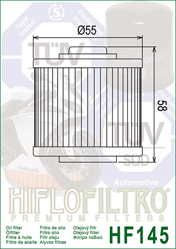 Alyvos-tepalų FILTRAS HIFLO HF145 yamaha,aprilia, derbi, husqvarna, mz, sachs. – nuotrauka 2