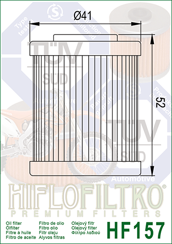 Alyvos-tepalų FILTRAS HF157 KTM 2 – nuotrauka 2
