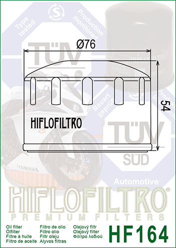 Alyvos-tepalų FILTRAS HIFLO HF164 bmw, KYMCO – nuotrauka 2