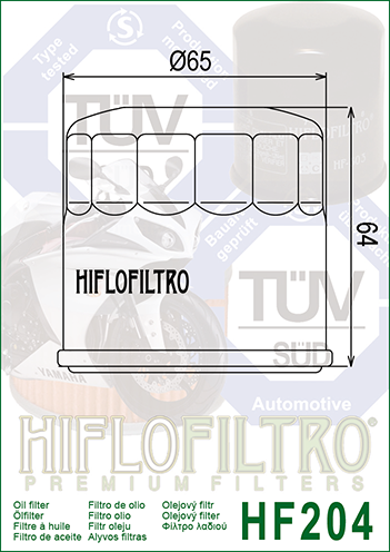 Alyvos-tepalų FILTRAS HIFLO HF204 ARCTIC cat, HONDA – nuotrauka 2