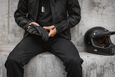 PANDO MOTO ONYX odinės pirštinės JUODOS – nuotrauka 10