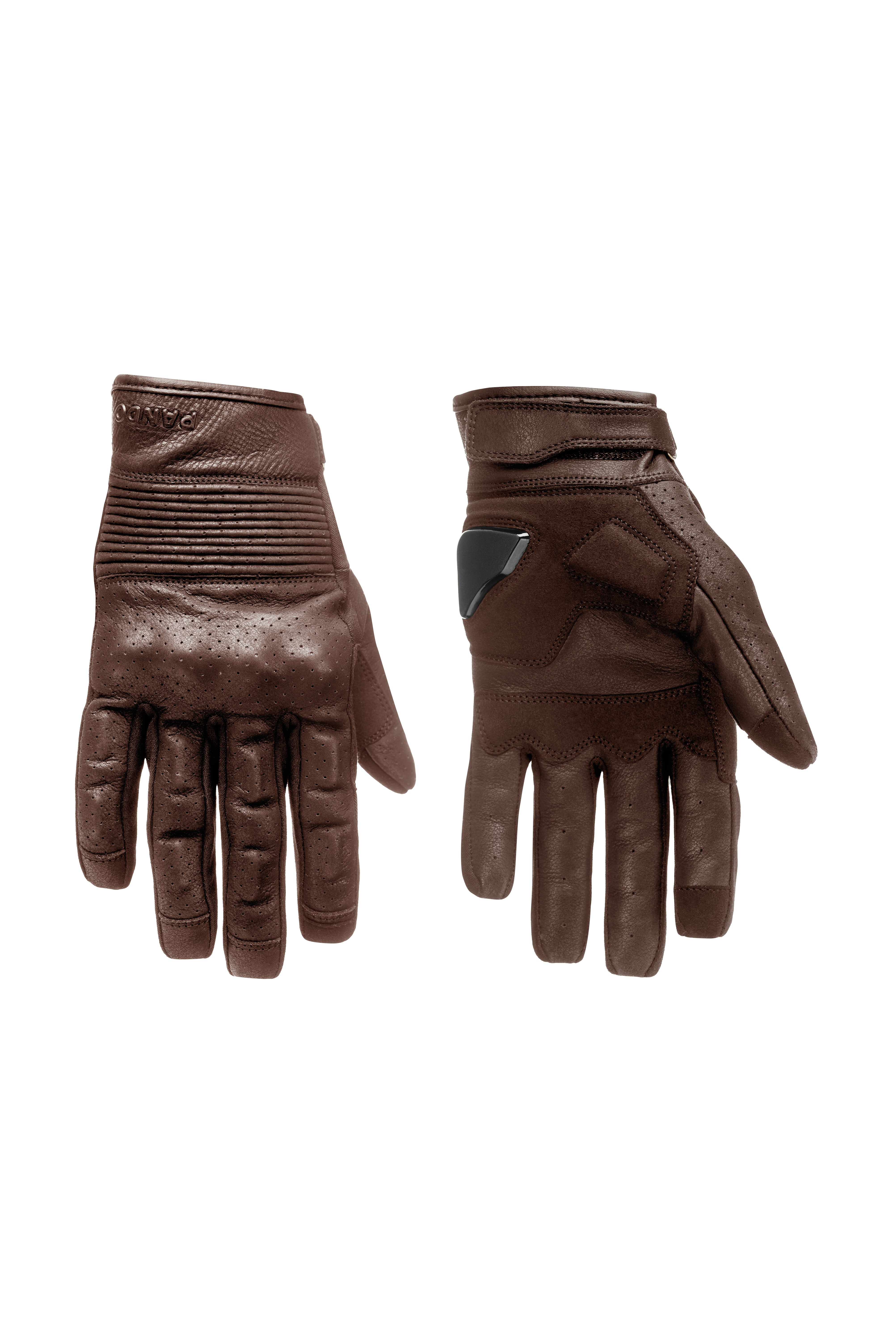 PANDO MOTO ONYX odinės pirštinės RUDOS – nuotrauka 5
