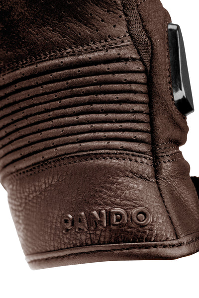 PANDO MOTO ONYX odinės pirštinės RUDOS – nuotrauka 7