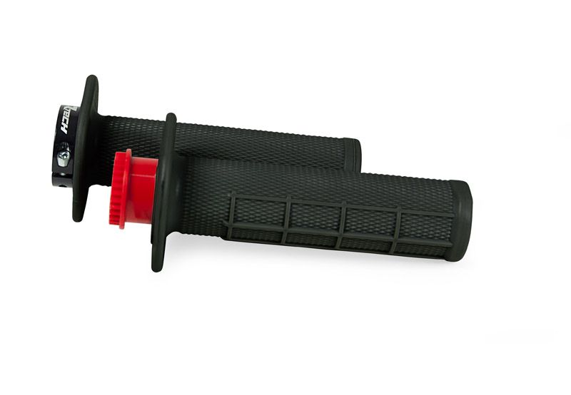 RTECH BETA motociklų guminės rankenėlės lock-on JUODOS