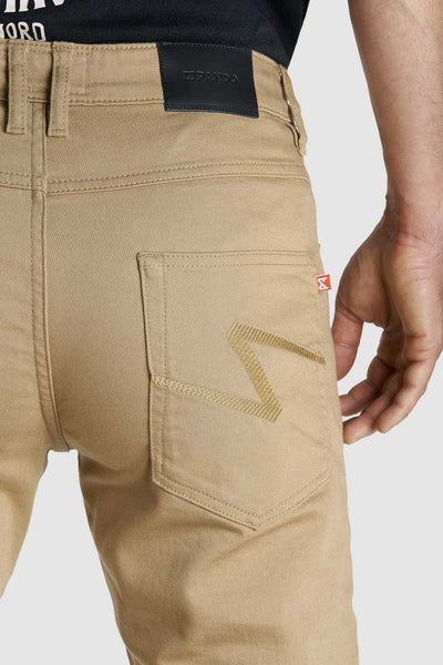 MOTO džinsai PANDO MOTO ROBBY SLIM VYRAMS smėlinė – nuotrauka 5