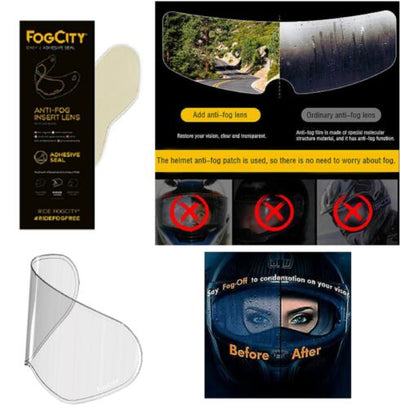 Universali nerasojanti PINLOCK FOGCITY EASY FULL FACE MEDIUM LIPINAMA plėvelė – nuotrauka 2