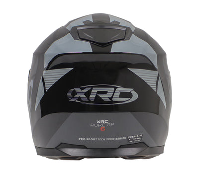 Šalmas XRC PURE GP 6 JUODAS/PILKAS