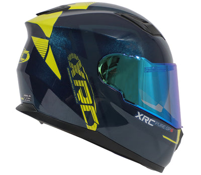 Šalmas XRC PURE GP 6 MĖLYNAS/GELTONAS FLUO 
