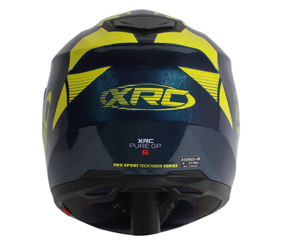Šalmas XRC PURE GP 6 MĖLYNAS/GELTONAS FLUO 