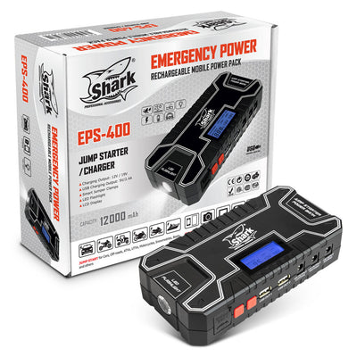 SHARK MOBILUS kroviklis-užkuriklis JUMP STARTER EPS-400 – nuotrauka 4