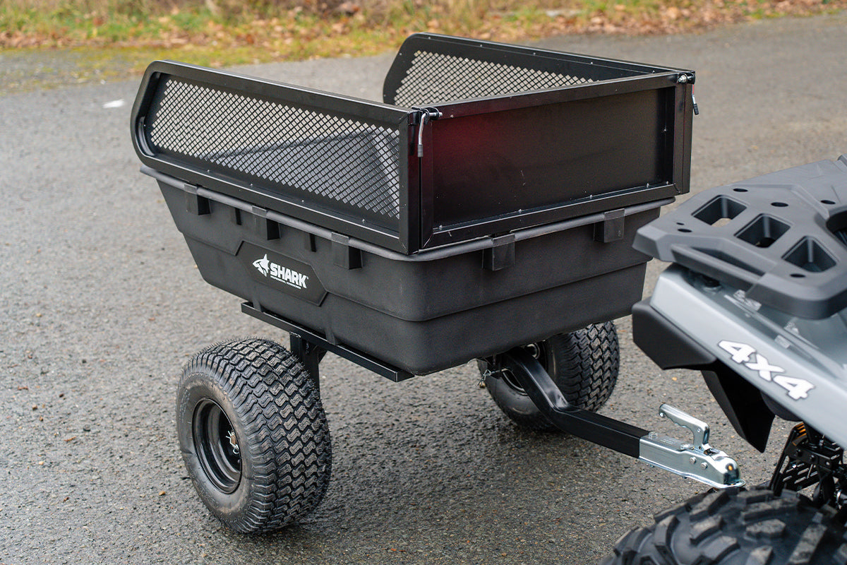 PRIEKABA SHARK ATV TRAILER GARDEN 300S SU paaukštinimais JUODA – nuotrauka 2