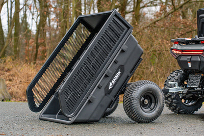 PRIEKABA SHARK ATV TRAILER GARDEN 300S SU paaukštinimais JUODA – nuotrauka 4