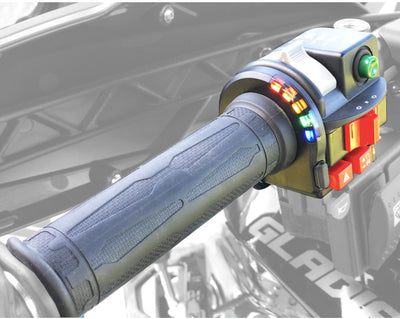 KOSO šildomos rankenėlės ATV + nykščio šildymas HG07 130MM – nuotrauka 3