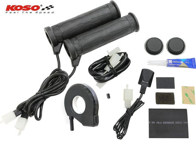 KOSO šildomos rankenėlės ATV + nykščio šildymas HG07 130MM
