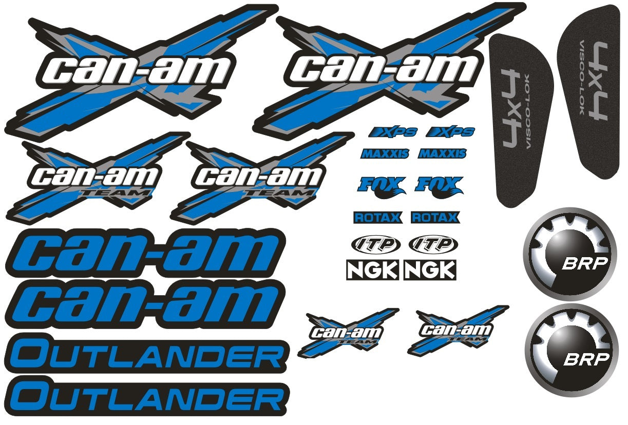 Can-am outlander lipdukų RINKINYS mėlyna SPALVA