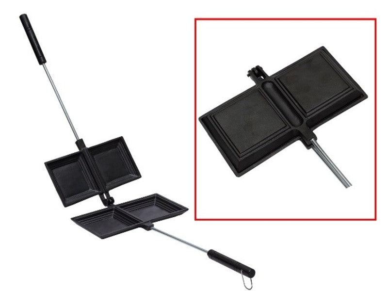 Metalinė sumuštinių keptuvė sno-x SANDWICH COOKER CAST IRON – nuotrauka 2