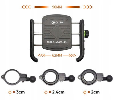 TELEFONO laikiklis EXTREME STYLE SU USB pakrovimo JUNGTIMI – nuotrauka 4