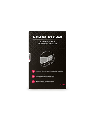 VALYMO šluostės VISOR CLEAR PINLOCK plėvelių priežiūrai 8VNT