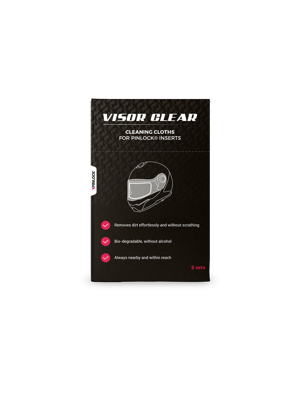 VALYMO šluostės VISOR CLEAR PINLOCK plėvelių priežiūrai 8VNT