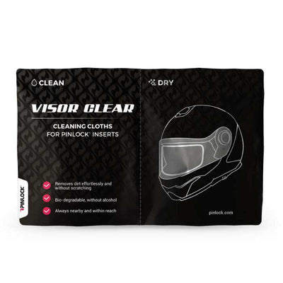 VALYMO šluostės VISOR CLEAR PINLOCK plėvelių priežiūrai 8VNT – nuotrauka 2