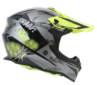 Šalmas XRC MX DOUSMAN pilka/geltona – nuotrauka 2