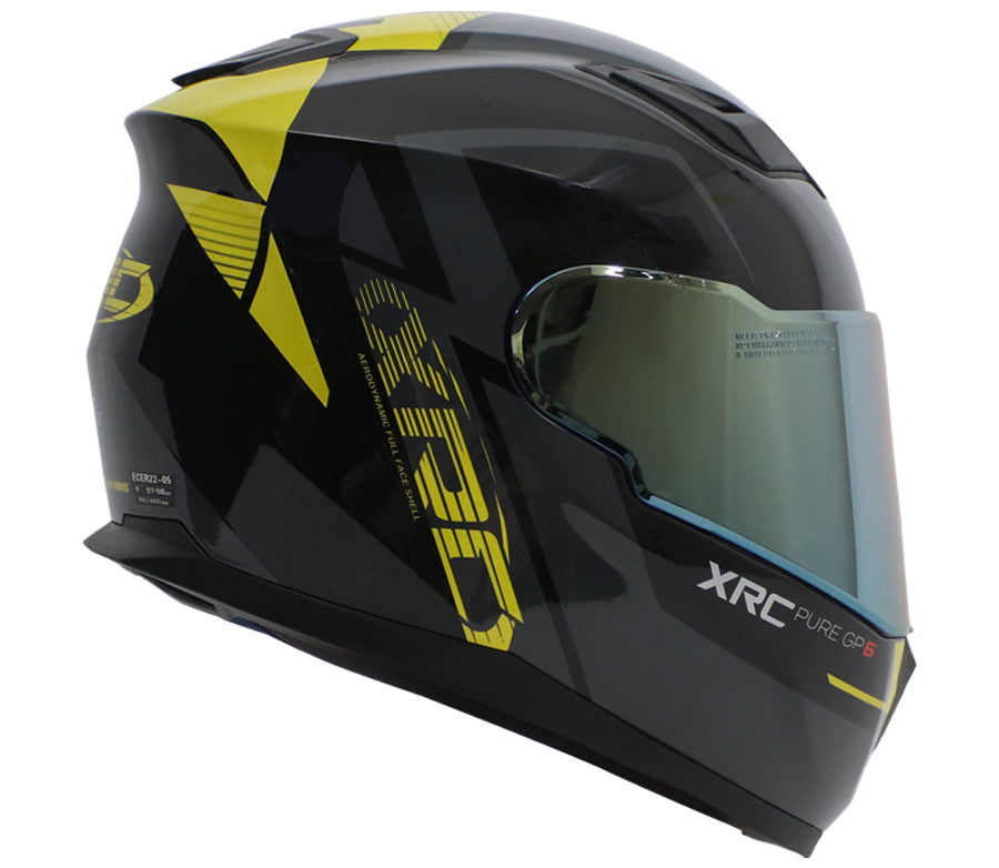 Šalmas XRC PURE GP 6 JUODAS/GELTONAS FLUO 